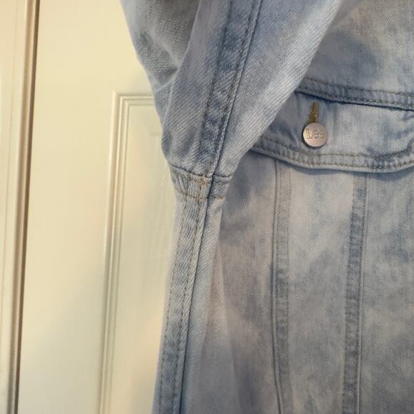 Lee Vintage Modern Women’s Acid Wash Denim Short Union-Alls Romper Size XS - Picture 5 of 11